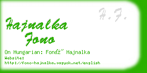 hajnalka fono business card